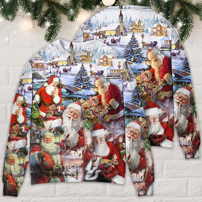 Christmas Santa I'm Just Here For The Ho's - Sweater - Ugly Christmas Sweaters - Owls Matrix LTD