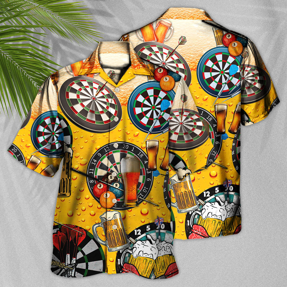 Dart And Beer Love Life Style - Hawaiian Shirt - Owls Matrix LTD