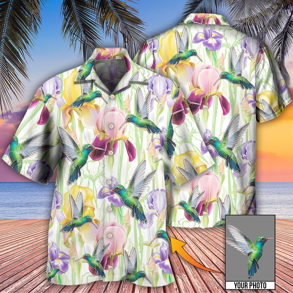 Hummingbird Flower Art Beautiful Custom Photo - Hawaiian Shirt - Owls Matrix LTD