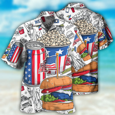 Food Independence Day - Hawaiian Shirt - Owls Matrix LTD