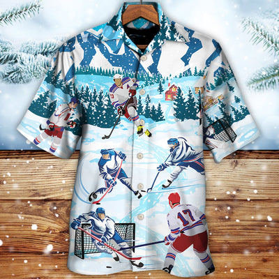 Ice Hockey Lover Cool Sport - Hawaiian Shirt - Owls Matrix LTD