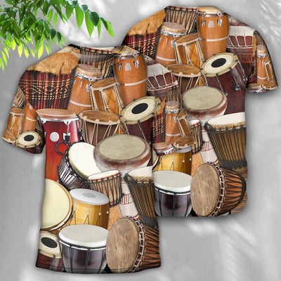 Drum It's Not A Hobby It's A Lifestyle - Round Neck T-shirt - Owls Matrix LTD