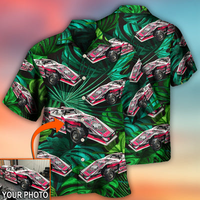 Car Dirty Track Racing Tropical Flower Custom Photo - Hawaiian Shirt - Owls Matrix LTD