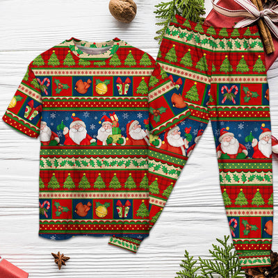 Christmas Santa Claus Happy Xmas Amazing - Pajamas Short Sleeve - Owls Matrix LTD