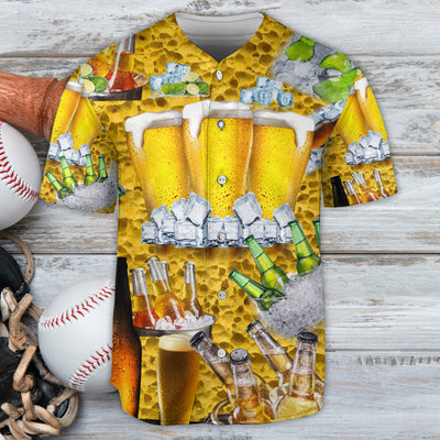 Beer Is BrewTiful Loves Beer - Baseball Jersey - Owls Matrix LTD