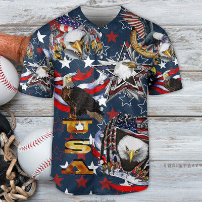 America Love Eagle Freedom Happy - Baseball Jersey - Owls Matrix LTD