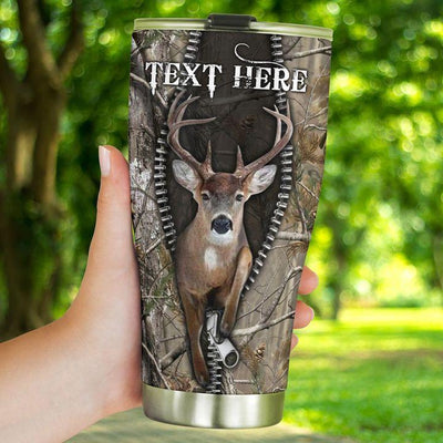 Hunting With Brown Love Deer Personalized – Tumbler - Owls Matrix LTD