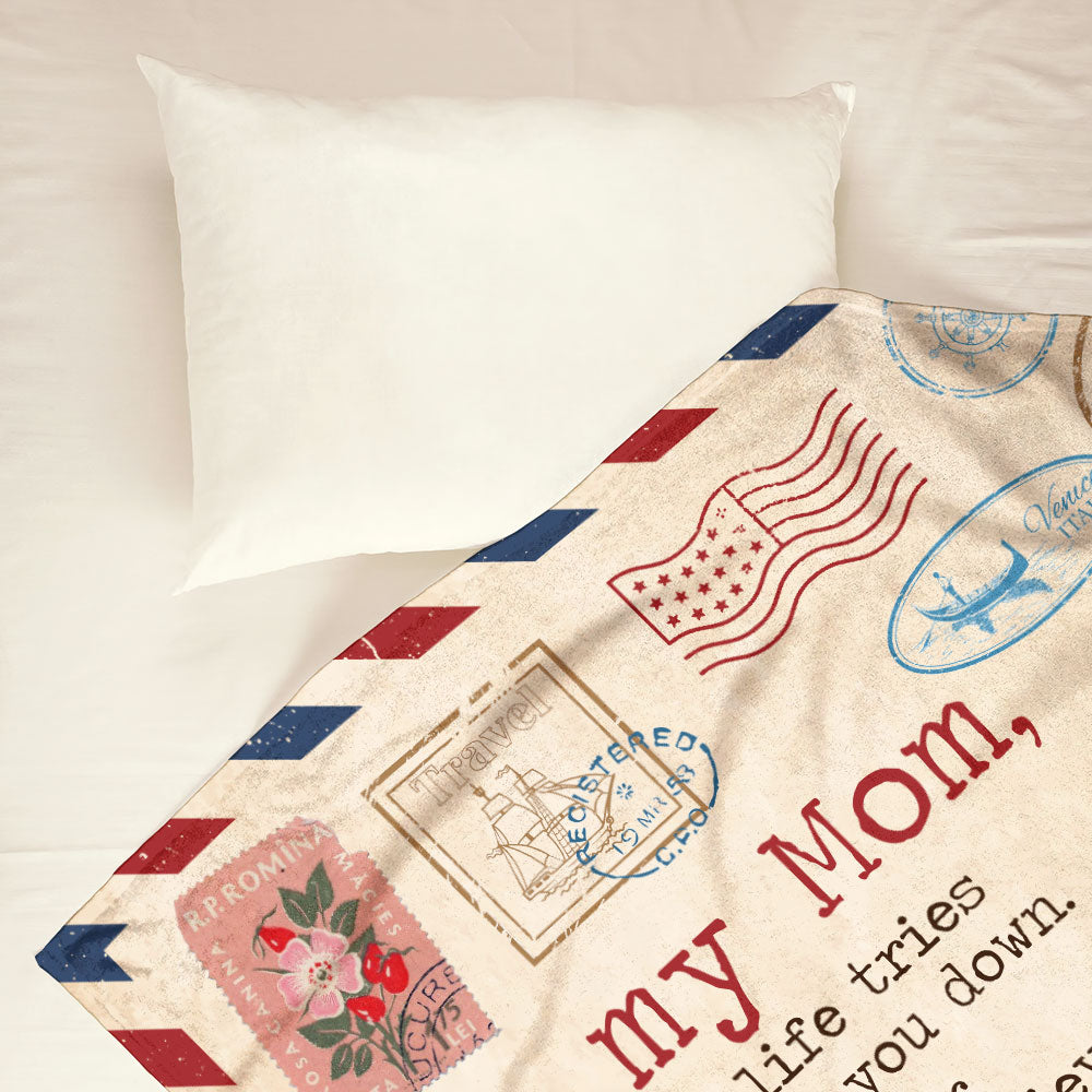Mom Letter To My Mom I Love You - Flannel Blanket - Letter To My Mom Letter We Love You, Birthday Mom - Owls Matrix LTD