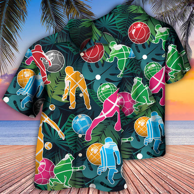 Bocce Ball Tropical Colorful Ball Games - Hawaiian Shirt - Owls Matrix LTD