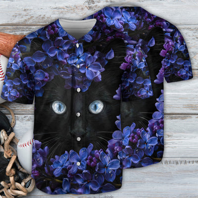 Black Cat Love Dried Herbs and Plants - Baseball Jersey - Owls Matrix LTD