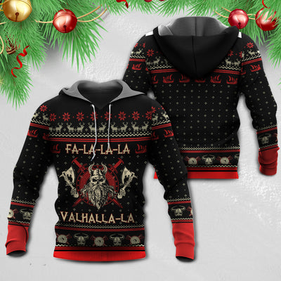 Viking Valhalla Black And Red With Hot Colors Style - Hoodie - Owls Matrix LTD