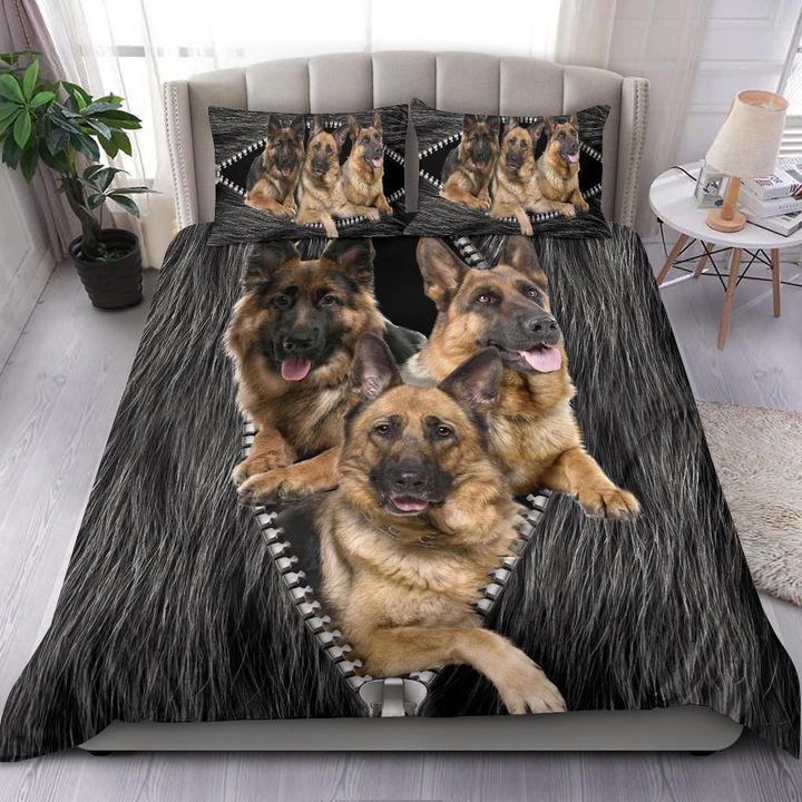 German Shepherd Dog Goodnight Zipped - Bedding Cover - Owls Matrix LTD