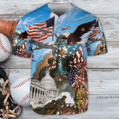 America War And Peace - Baseball Jersey - Owls Matrix LTD