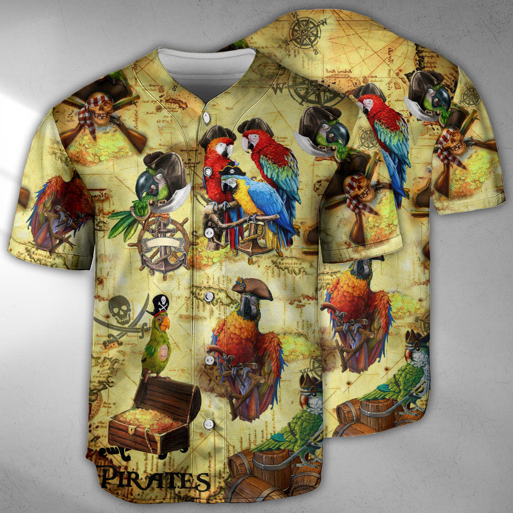 Pirate Parrot Amazing Pirate Parrots - Baseball Jersey - Owls Matrix LTD
