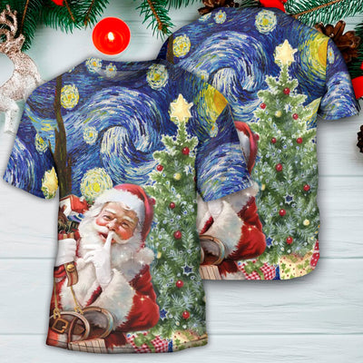 Christmas Shhhhh! It's Secret Gift For You - Round Neck T-shirt - Owls Matrix LTD