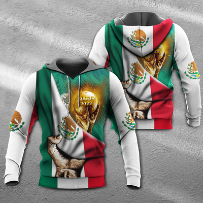 World Cup Qatar 2022 Mexico Will Be The Champion Flag Vintage - Hoodie - Owls Matrix LTD