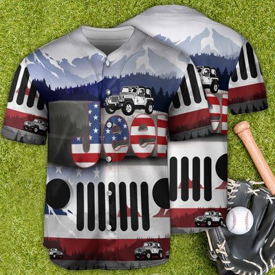 Jeep American Jeep Lover - Baseball Jersey - Owls Matrix LTD
