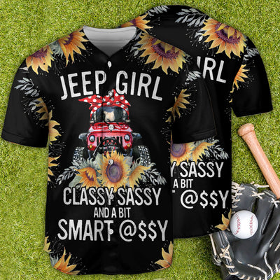 Jeep Girl Classy Sassy - Baseball Jersey - Owls Matrix LTD