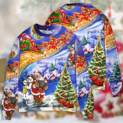 Christmas Santa Love Christmas Everytime - Sweater - Ugly Christmas Sweaters - Owls Matrix LTD