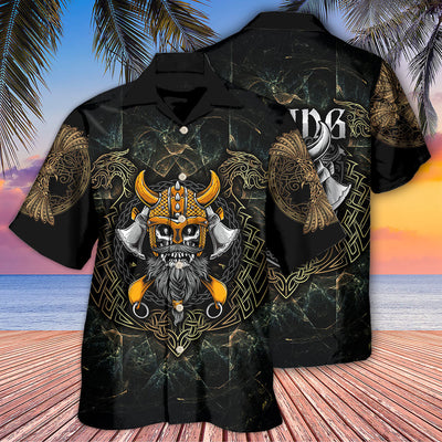 Viking Skull King Darkness - Hawaiian Shirt - Owls Matrix LTD