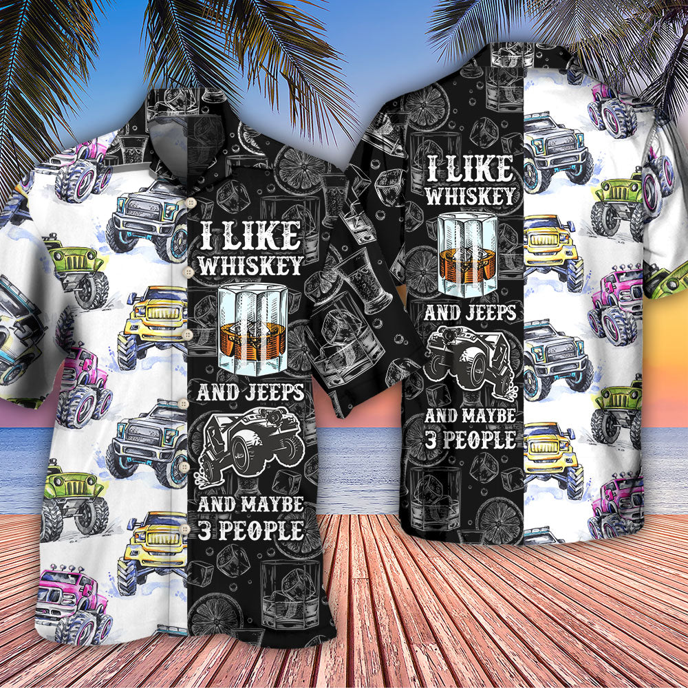 Jeep I Like Whiskey And Jeeps - Hawaiian Shirt - Owls Matrix LTD