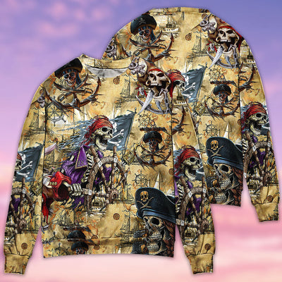 Skull Amazing Pirate Hunting - Sweater - Ugly Christmas Sweaters - Owls Matrix LTD