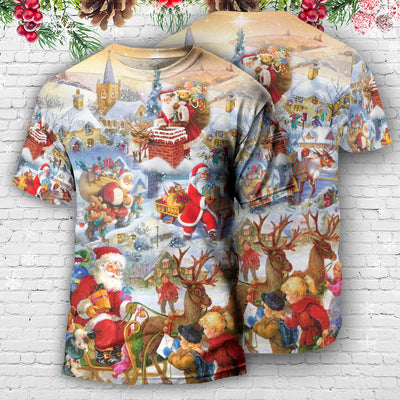 Christmas Have A Merry Holly Jolly Christmas - Round Neck T-shirt - Owls Matrix LTD