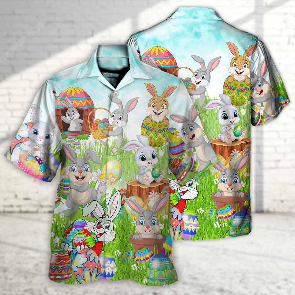 Easter Im So Egg Funny Rabbit - Hawaiian Shirt - Owls Matrix LTD