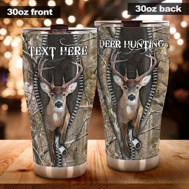 Hunting With Brown Love Deer Personalized – Tumbler - Owls Matrix LTD