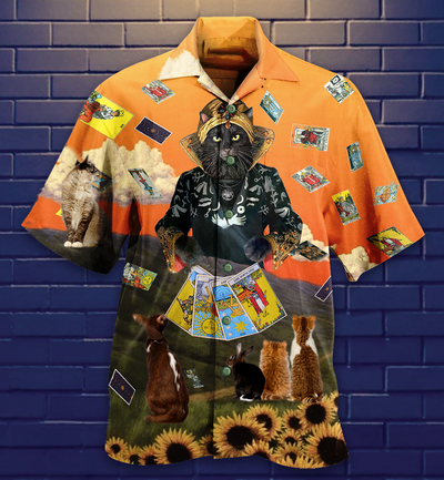 Cat Tarot Cool Style - Hawaiian Shirt - Owls Matrix LTD