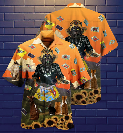 Cat Tarot Cool Style - Hawaiian Shirt - Owls Matrix LTD