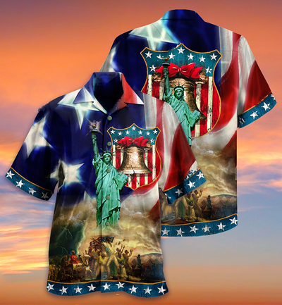 America Happy Day Freedom America - Hawaiian Shirt - Owls Matrix LTD