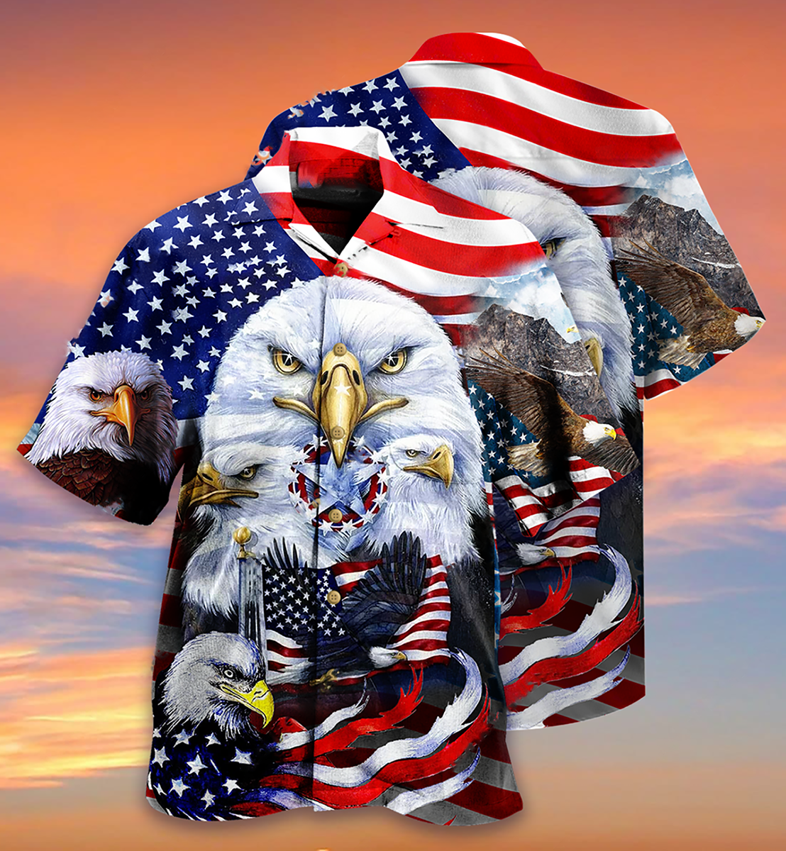 America Proud Happy Day - Hawaiian Shirt - Owls Matrix LTD