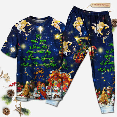 Christmas Christ The Lord - Pajamas Short Sleeve - Owls Matrix LTD