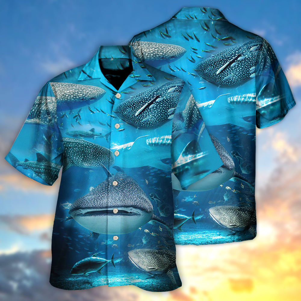 Shark - Swim With Whale Sharks - Hawaiian Shirt - Owls Matrix LTD