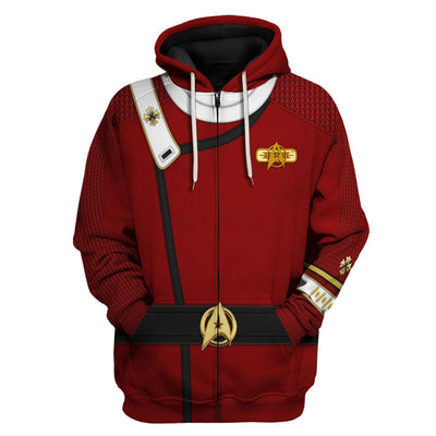 Star Trek Star Trek Admiral Pike Costume Fleece Cool - Hoodie + Sweatpant