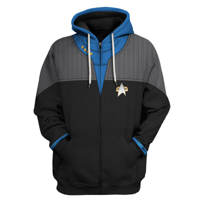 Star Trek Standard Uniform 2370s Science Division Cool - Hoodie + Sweatpant