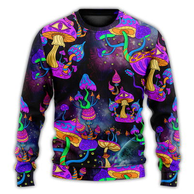 Christmas Sweater / S Hippie Mushroom Hippie Life Lover - Sweater - Ugly Christmas Sweaters - Owls Matrix LTD