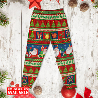 Christmas Santa Claus Happy Xmas - Pajamas Long Sleeve - Owls Matrix LTD