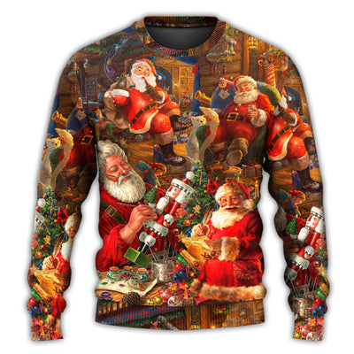 Christmas Sweater / S Christmas Funny Santa Claus Gift Xmas Is Coming Art Style - Sweater - Ugly Christmas Sweaters - Owls Matrix LTD