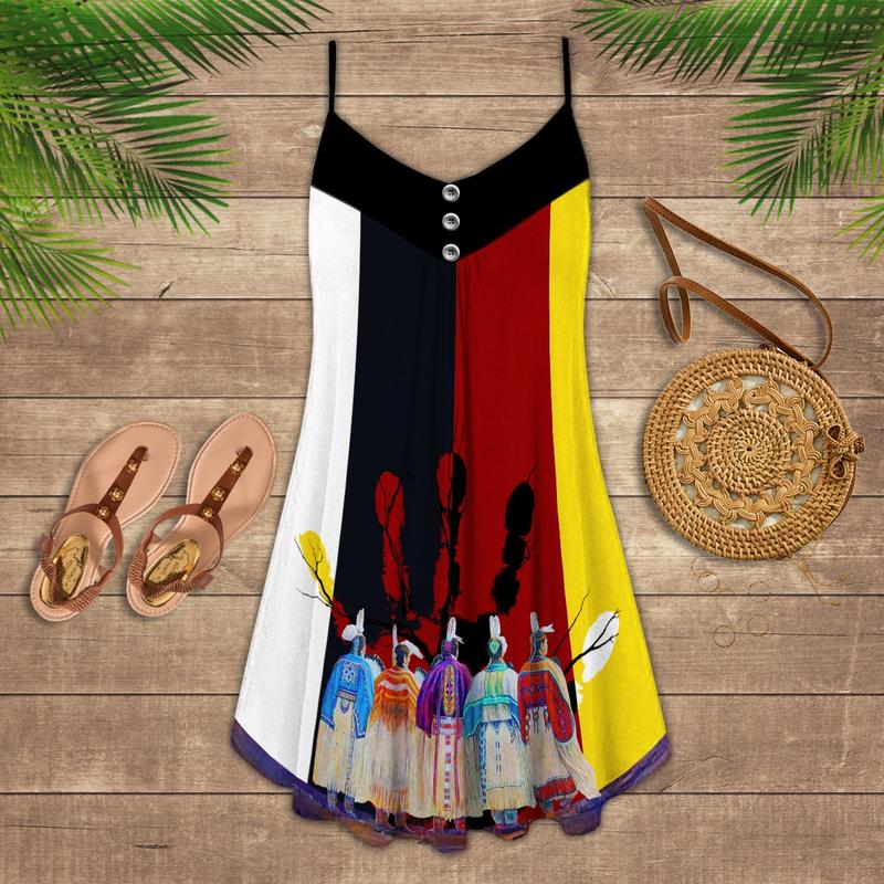 Native People Together Summer - Summer Dress - Owls Matrix LTD
