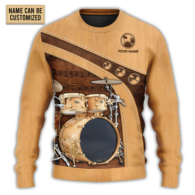 Christmas Sweater / S Drum An Old Drummer And A Lovely Lady Stick Personalized - Sweater - Ugly Christmas Sweaters - Owls Matrix LTD