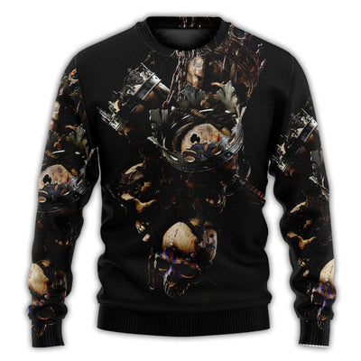 Christmas Sweater / S Skull Only In Their Death Can A King Live Forever - Sweater - Ugly Christmas Sweaters - Owls Matrix LTD