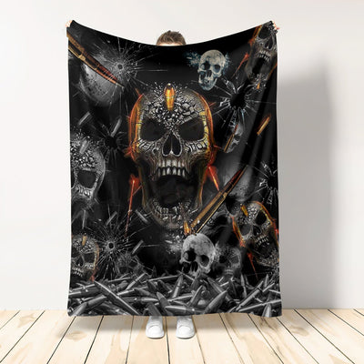 Skull Oh My Skull Cool - Flannel Blanket - Owls Matrix LTD