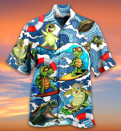 Turtle Surf Happy Style - Hawaiian Shirt - Owls Matrix LTD