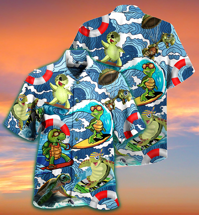 Turtle Surf Happy Style - Hawaiian Shirt - Owls Matrix LTD