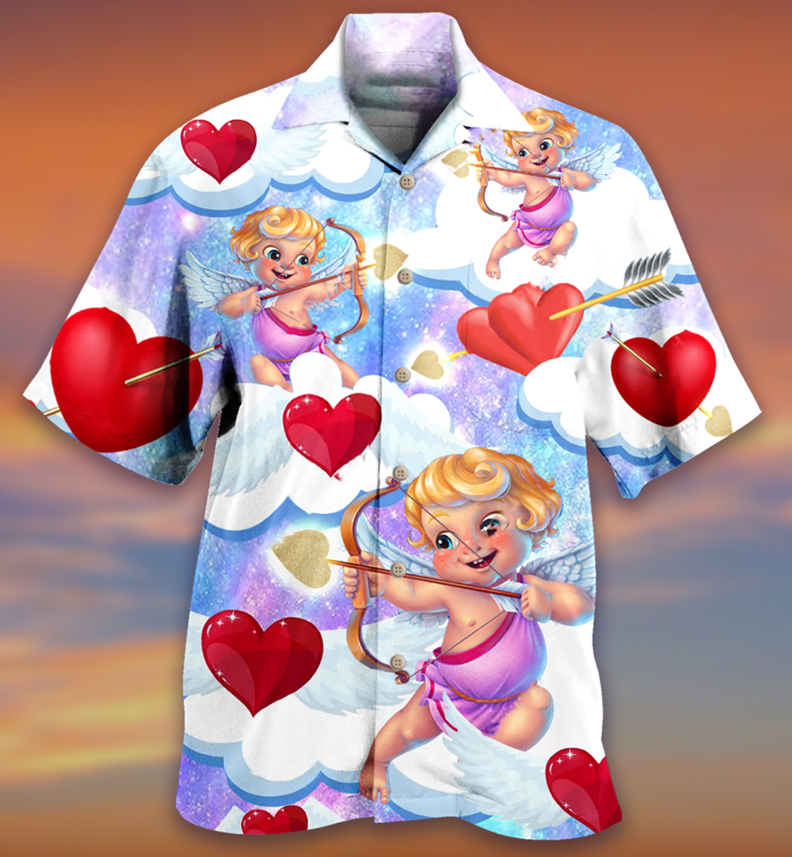 Valentine Love Cupid - Hawaiian Shirt - Owls Matrix LTD