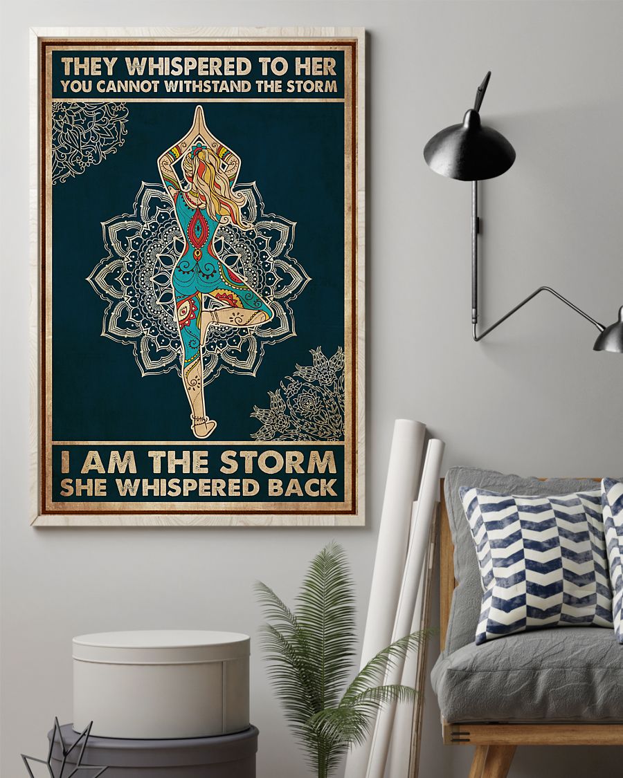 Yoga Life Peace I Am The Storm - Vertical Poster - Owls Matrix LTD