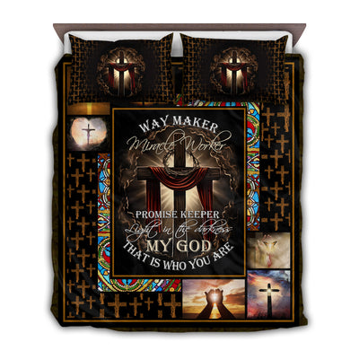 TWIN ( 50 x 60 INCH ) Jesus Christian My God That Is Who You Are - Quilt Set - Owls Matrix LTD