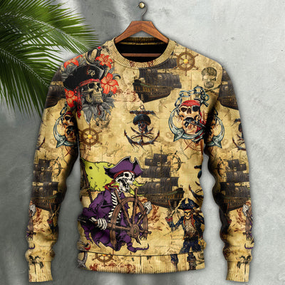 Skull Pirate So Scary - Sweater - Ugly Christmas Sweaters - Owls Matrix LTD